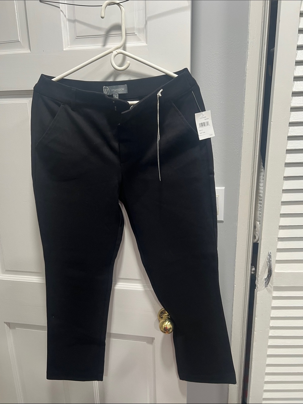 Girls' Black Stretch Pull-On Ponte Pants